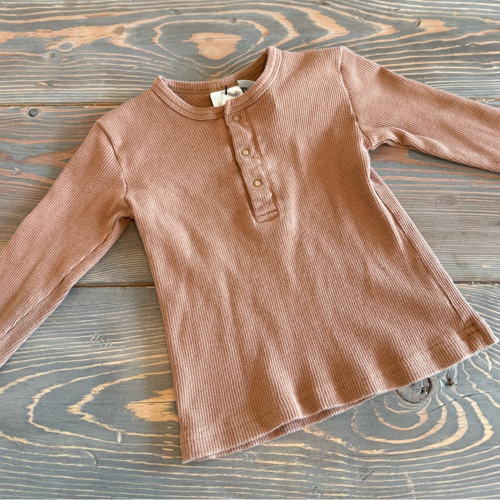 Kids Tan Button Down Shirt